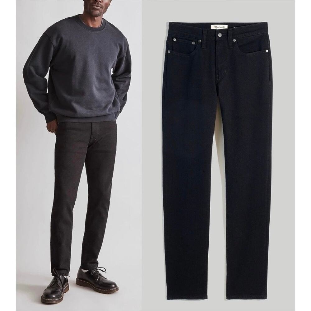 Madewell Men's Straight Jeans in Deep Black